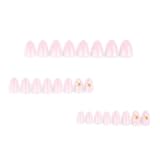 24 Stück künstliche Nägel aus Kunststoff, wiederverwendbar, zum Aufdrücken, Blumenmuster, bequeme Aufkleber für alltägliche Modestile, Kunststoff, künstlich