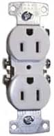 HUW RR15W RESI DUP RCPT 15A 125V PUSH TERM WH BRYANT ELECTRICAL ...