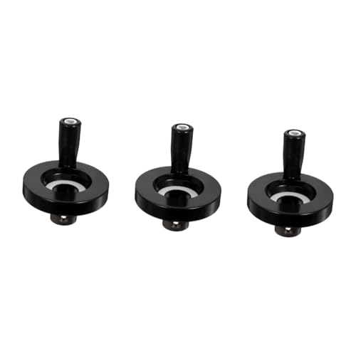 VILLFUL 3 Pcs Machine Tool Hand Wheel Mechanical Hand Wheel Wheels for Cart Mechanic Accessories Cart Accessories Cart Wheels Hand Wheel for Milling Machine Round Hand Wheel Black Bakelite