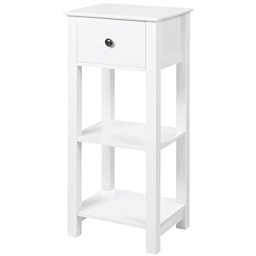 kleankin Badezimmerschrank Badkommode mit Schublade Badregal 2 Regale...