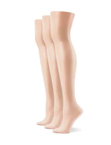 No Nonsense Womens Sheer & Silky Lace Pantyhose 3 Pair Pack3