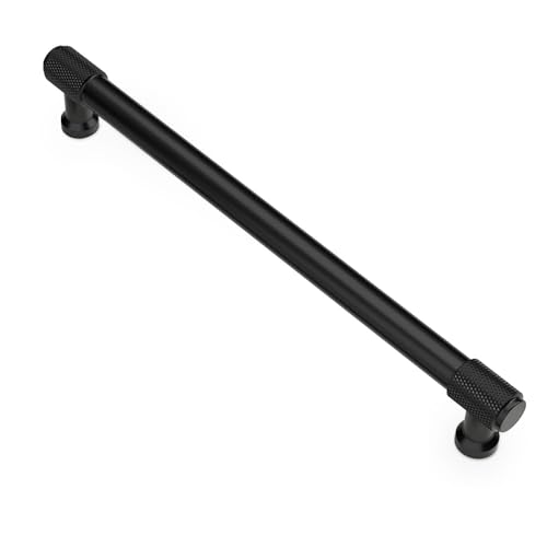 Alzassbg 10" Matte Black Cabinet Pulls and Handles 6 Pack, AL3017MB