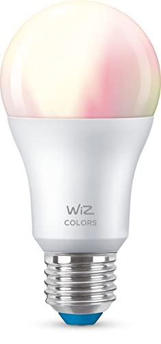 WiZ Lampadina Goccia Smart LED WiFi, Luce Bianca o Colorata RGB Dimmerabile, E27, equivalente a 60W, Tecnologia SpaceSense, Controllo tramite app o Controllo Vocale (Alexa, Apple HomeKit, Google Home)