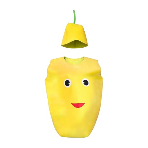 rockible Déguisement de fruit pour enfant avec chapeau, idéal pour un spectacle de scène, un carnaval ou une fête costumée, Mangue