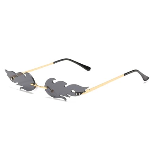 Lunettes de soleil haut de gamme sans monture verres gris océan chic