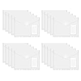 20 Stück Dokumententasche A5 Abheftbar: 23x18cm, aus robustem Polypropylen, transparente Dokumententaschen, für Schule Büro Studium Ordner Organisation