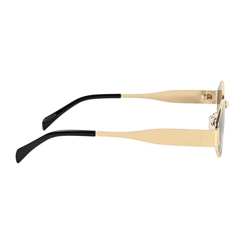 Image of TERRY & CO Retro Sunglasses for Women - Trendy Vintage 90s Metal Square Shades with 100% UV400 Protection | Lightweight Medium Aesthetic Sun Glasses for Ladies | Includes Protective Case