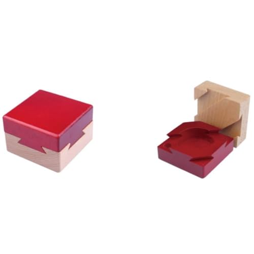 Elprico Caja Mágica de Madera para Rompecabezas, Caja de Bloqueo para Enigmas, de Milano para el Desarrollo del Cerebro, Segura y sin Material, Liviana y Portátil, a Partir de 6 Años (Purple)