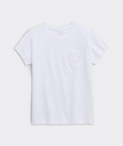 vineyard vines Girls' Vintage Whale Short-Sleeve Pocket Tee, White Cap2