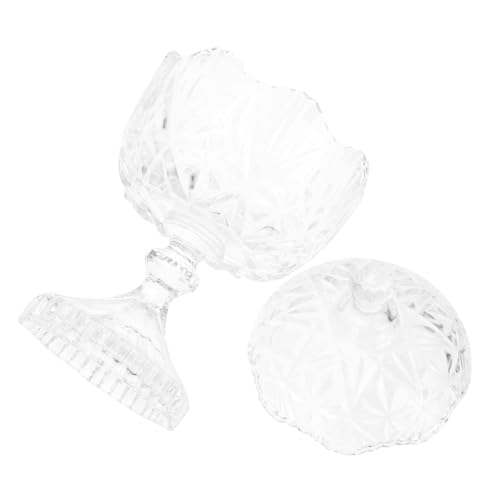 VICASKY Bonbonnière Verre Transparent avec Couvercle Récipient Hermétique pour Bonbons et Fruits Secs Pot de Rangement Décoratif pour Mariage et Cuisine...