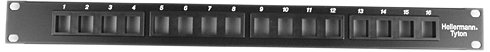 Hellermann Tyton P108-16-MOD Modular Patch Panel 16 Port, 1U, Steel, Black