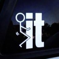 Fk It funny (2 Sticker of 2") Die Cut Vinyl Car Decal Sticker for Car Window Automobile Window Car Bumper Truck Laptop Ipad Notebook Computer Tablet Decal Skateboard Motorcycle