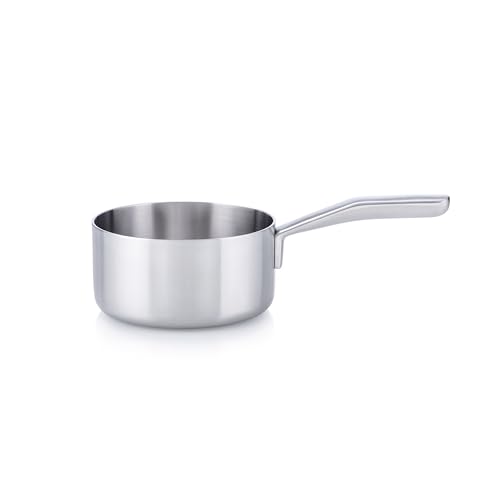 MasterPro Bones MP by Alessi MP Saucepan, 16x8 cm, Stainless Steel, Black/White, 16 cm