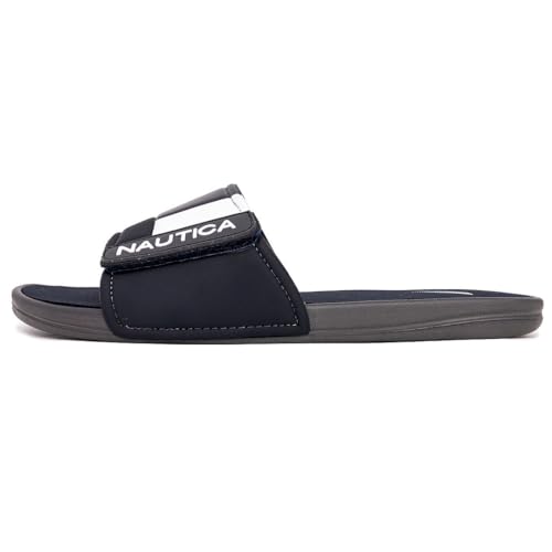 Image of Nautica Men's Athletic Slide Sandal, Adjustable Straps, Comfort Slip-On