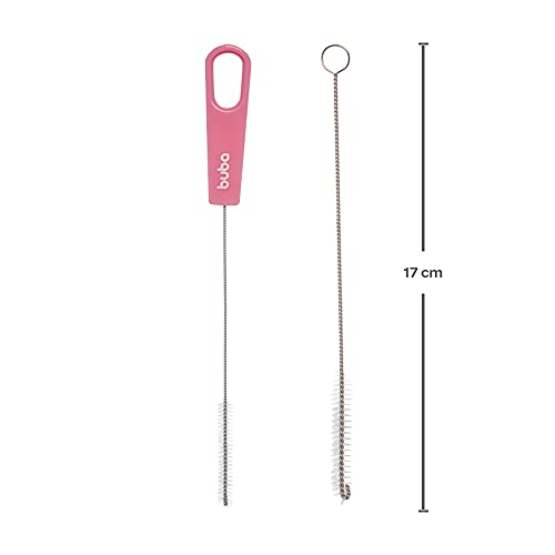 Escova/Escovinha Para Canudos Rosa 2 Unidades Buba