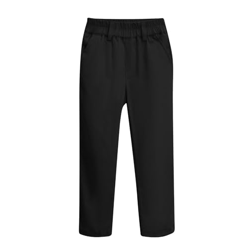 Pants for Boys Casual Trendy Solid Color Elastic Waist Sweatpants Soft Soft Comfy Fashion Lightweight Trousers 5-14Y2