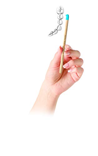 Bamboo Piksters Interdental Brushes | Sizes 00-5 | Right Angle Handle | 6 Pack (6 Pack, Size 5 Blue)