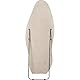 DRW Moderner Spiegel in Wellenform aus Holz und Samt, Beige, 60 x 3,5 x 160 cm