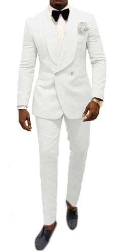 Tuxedos de mariage hommes jacquard haut de gamme costume croisé col châle