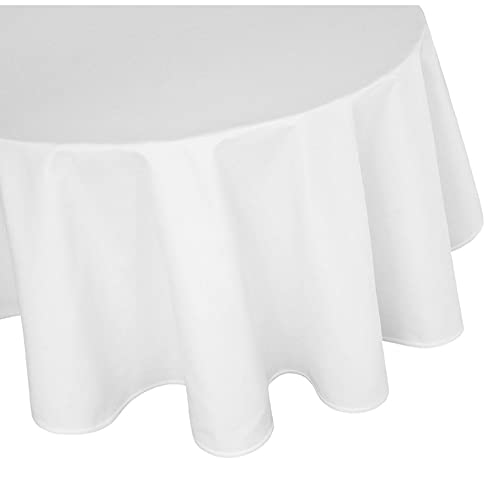 Mantel de damasco. Tamaño a elegir - Edición Gastro, color blanco, 100% algodón, redondo, tamaño a elegir, algodón, Weiss, 200 cm Rund Cover