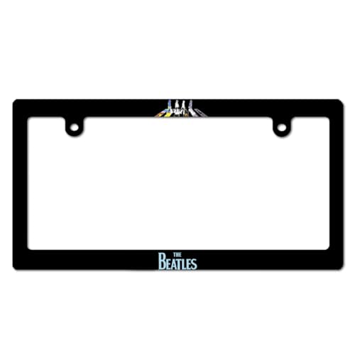 ザ・ビートルズ ナンバープレート フレーム ナンバーフレーム 軽自動車 普通車適用 ナンバーカバー カータグフレーム タグ装飾 耐久性 PC素材 防錆 簡単取付 33.8cm×17.4cm