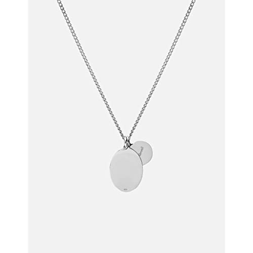 Mens Mini Dove Pendant Necklace, Sterling Silver | Polished Silver 24in2