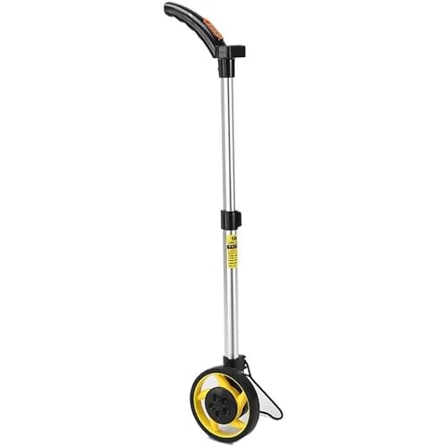 GEBYUI ルートテープメジャー 歩行用テープメジャー 長さ・距離測定器 10cm 単位 4 桁カウンター 道路カウンター 10cm~999.9m 4 段伸縮式 小型車輪 計測尺 学園・児童会・工事・運動会用 DIY 作業ツール 測定器具?