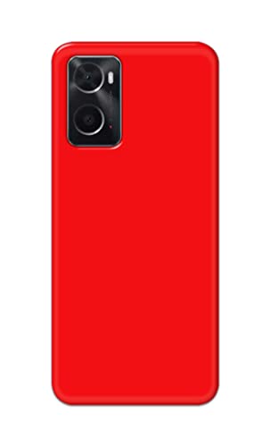 Image of Printed Hard Back Cover Case for Oppo A76 | Oppo A36 | Oppo A96 Back Cover (Plain Red) -1803