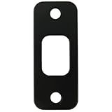 Round Corner Deadbolt Strike Plate, 1 1/8' x 2 3/4', 2 1/8' Center-to-Center, Vintage Bronze by...