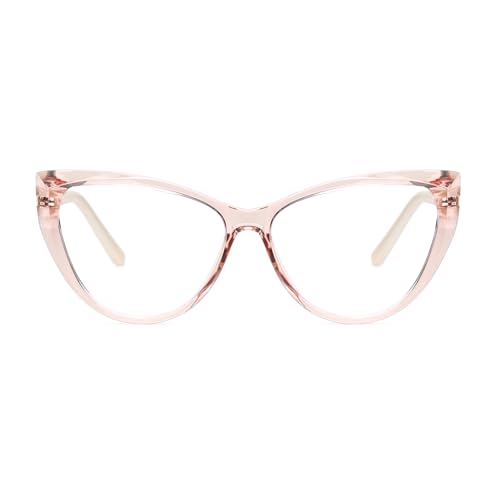 Image of Blue Light Glasses Cateye Women Fake Eyeglasses Anti Eye Strain Computer Glasses Clear Lens