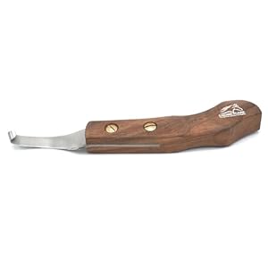 Farrier Hoof Knife – Super Sharp J2 Steel Blade, Ergonomic Wood Handle – Right-Handed Farrier Tool for Horse & Cow Hoof Trimming, Professional Shoeing & Hoof Care.