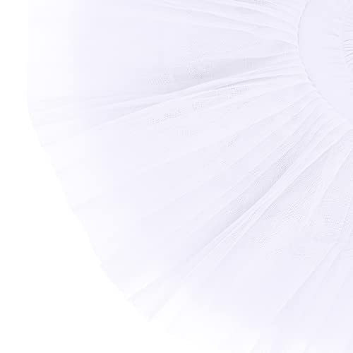 Tutu de ballet avec 7 couches de tulle rigide pancake et pinces à cheveux pour performance - 4