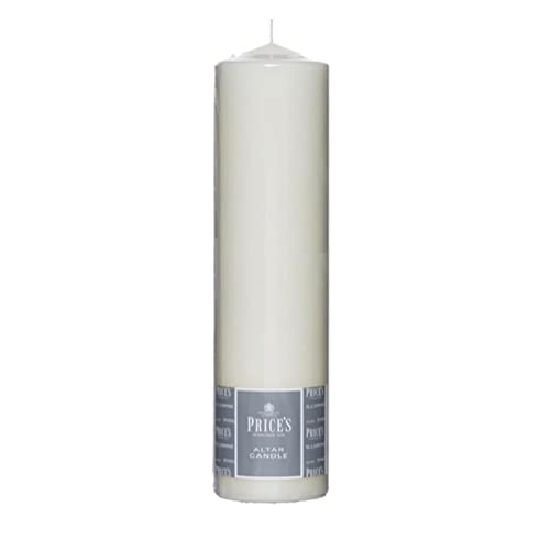 Price's Candles - Altar Candle - 300mm x 80mm - Unscented - Up to 50 Hour Burn Time - Smokeless & Dripless - for All Occasions