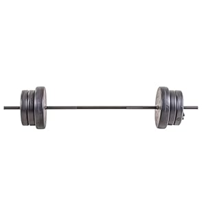 US Weight Duracast 55 lb. Barbell Weight Set for home gym workout