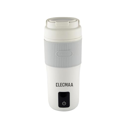 Image of Elecmaa2 in 1 Car Electric Kettle & Bottle for office, car,home and Travel 400ml | Ideal for Homes (220v) & Car, office 12-24V DC | 4 Temp & Digital Touch Ctrl | Ideal for baby milk