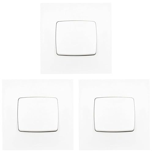 LEGRAND - Interrupteur Poussoir Neptune 6A - Commande d'Éclairage Monobloc - Prêt à Installer - Blanc (Lot de 3)