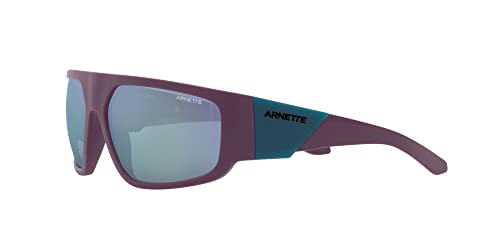 Arnette Men's AN4304 Heist 3.0 Rectangular Sunglasses, Matte Purple/Light Grey Mirrored Blue, 63 mm3