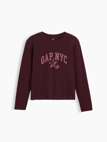 Image of Gap Girls' Long Sleeve Graphic Tee T-Shirt