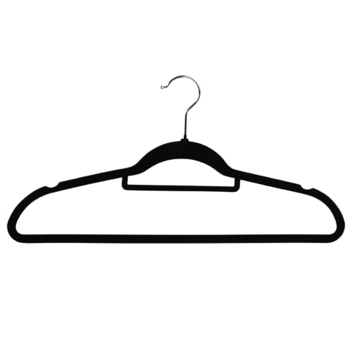 Perchas Ropa Terciopelo Negro Marca Kesper