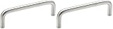 Amerock | Cabinet Pull | Brushed Chrome | 3-3/4 inch (96 mm) Center to Center | Everyday Heritage | 2 Pack | Drawer Pull | Drawer Handle | Cabinet Hardware