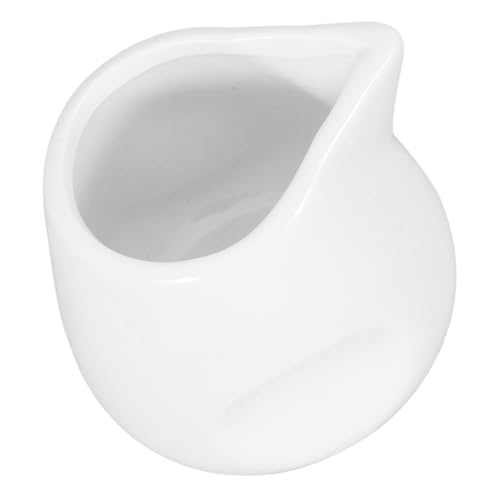 BRIGHTFUFU Ceramic Sauce Pot Mini Milk Jug Coffee Creamer Container Dairy Server Porcelain Pitcher 110ml for Serving