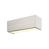 SLV Wandaufbauleuchte CHROMBO / Wand-Beleuchtung innen, LED Spot, Aufbau-Leuchte, Wandaufbauleuchte, Decken-Strahler / 590k 11W 590lm grau Stahl dimmbar, 1003317