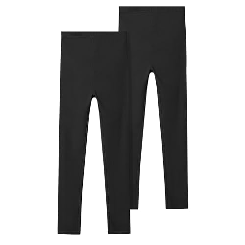 Uizuooy Leggings en Coton pour Enfants Filles Pantalons pour Enfants Doux et Confortables Long Pantalons Sport Leggings Extensible Collant Filles colorés Lot...