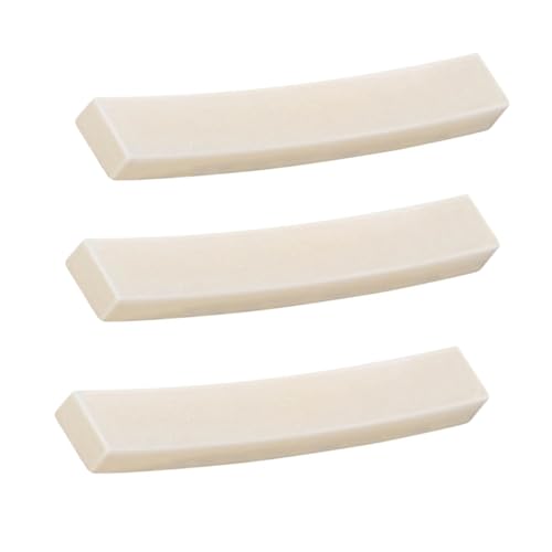 GOOHOCHY 3pcs Acoustic Guitar Bone Nut Ox Bone Nut Replacement for Electric Guitar String Bridge Accessories