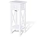 vidaXL Mesa Auxiliar Blanca con Cajon para teléfono