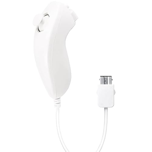 DSYJ Nunchuk Remote Controller Attachment For Nintendo Wii (White Edition)