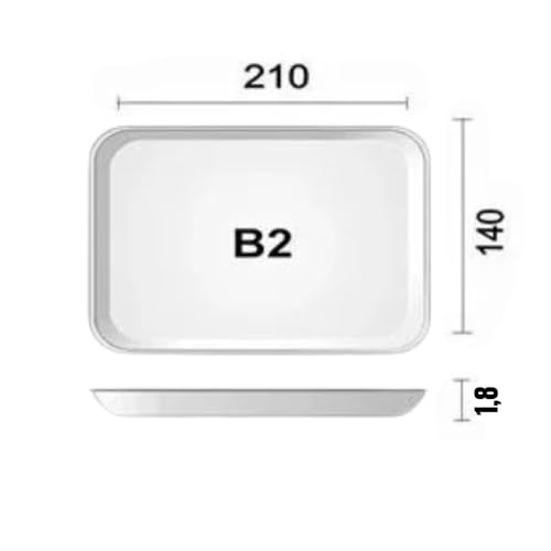 Bandeja Isopor 21cm x 14cm x 1,8cm Copobras CRL2 com 100 Unidades