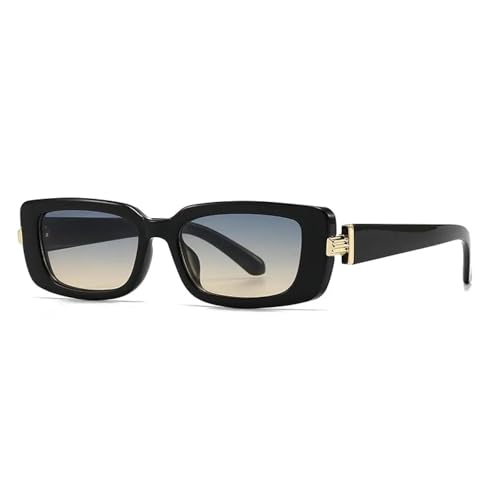 Lunettes de soleil bleues rétro à monture fine et étroite pour affirmer son style quotidien