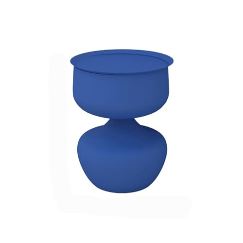 ZIGUIhsou-11 Mesa de Centro Mesa Auxiliar, Aparador Mesa Auxiliar Redonda De Metal for Espacios Pequeños Dormitorio Sala De Café Y Estudio Mesa De Café Pequeña Mesas auxiliares(Blue)