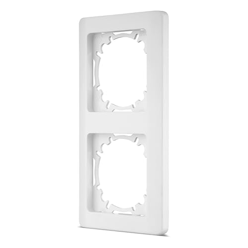 REV Série d'interrupteurs Nova - Cadre double pour prises, interrupteurs et autres inserts, blanc